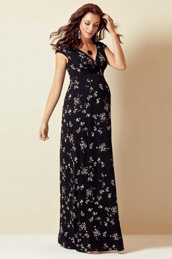 Printed Slim Thin Floral Chiffon Dress