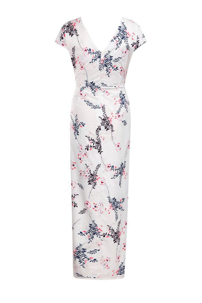Printed Slim Thin Floral Chiffon Dress