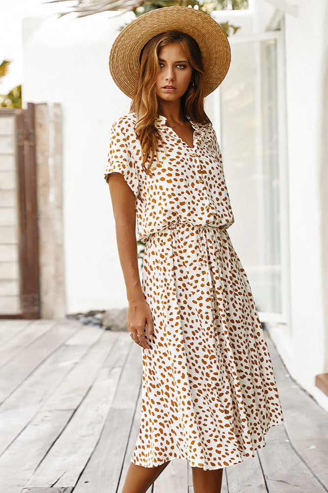 Chiffon Dot-Print Maternity Dress – Light, Breezy & Beautiful