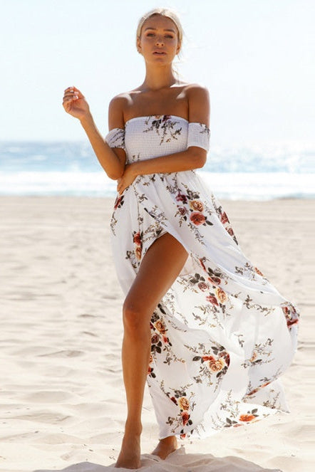 Boho Off-Shoulder Beach Dress