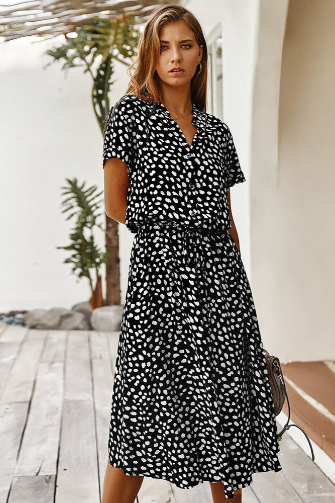 Chiffon Dot-Print Maternity Dress – Light, Breezy & Beautiful