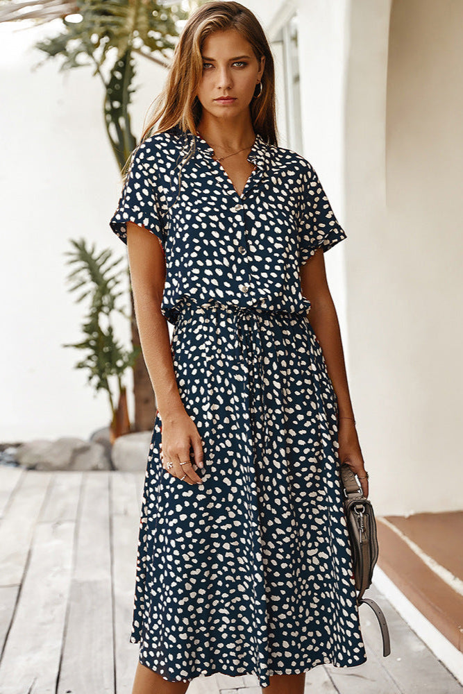 Chiffon Dot-Print Maternity Dress – Light, Breezy & Beautiful