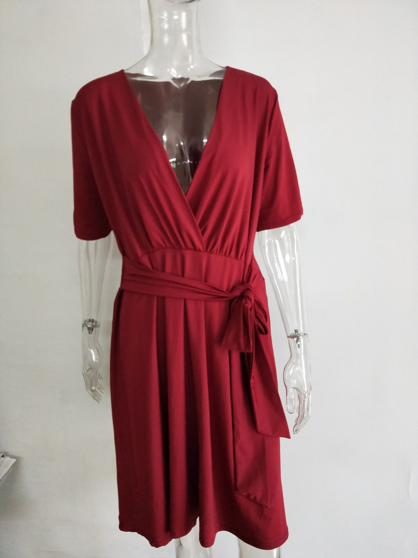V-Neck Irregular Maternity Dress – Effortless Edge Meets Pregnancy Chic