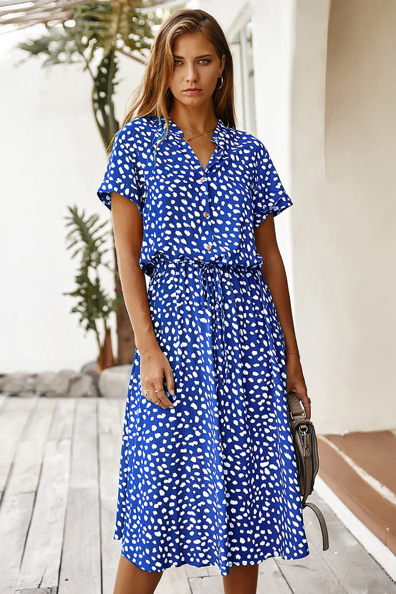 Chiffon Dot-Print Maternity Dress – Light, Breezy & Beautiful