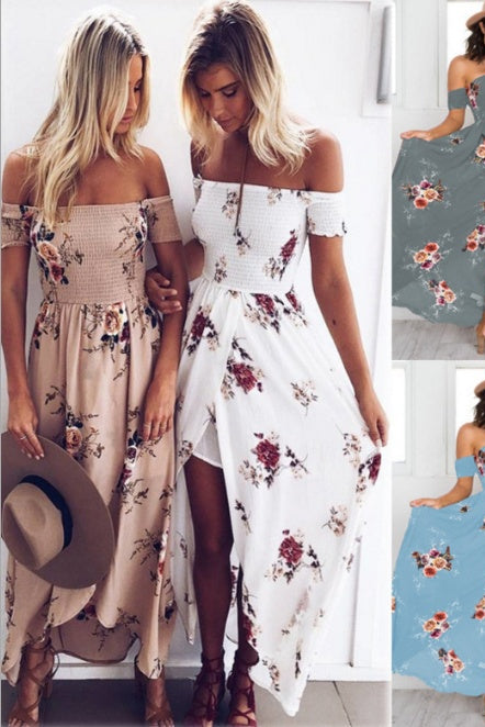 Boho Off-Shoulder Beach Dress