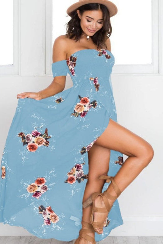Boho Off-Shoulder Beach Dress