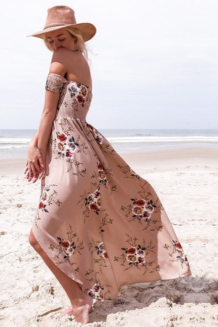 Boho Off-Shoulder Beach Dress