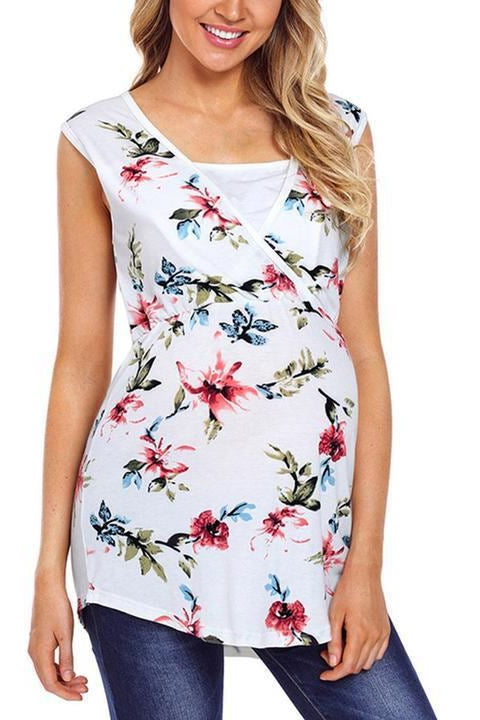 Floral Maternity Cotton Vest – Light, Breezy, Beautiful