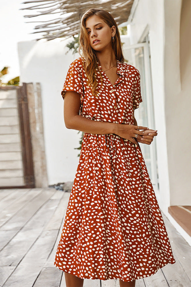 Chiffon Dot-Print Maternity Dress – Light, Breezy & Beautiful