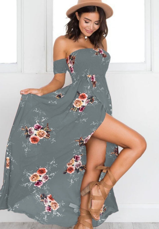 Boho Off-Shoulder Beach Dress